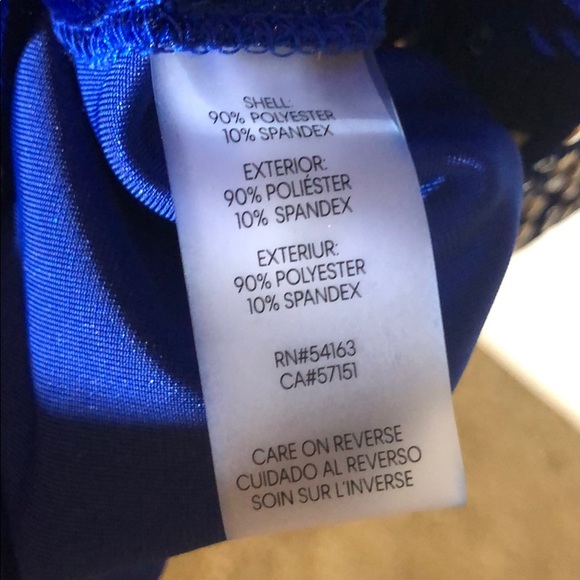 Royal blue bell sleeve dress with accented sleeve - Picture 9 of 9